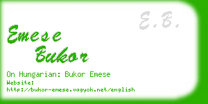 emese bukor business card